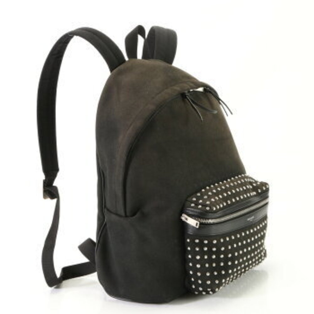 Saint Laurent canvas bag shoulder leather backpack Paris document business - Picture 3 of 14